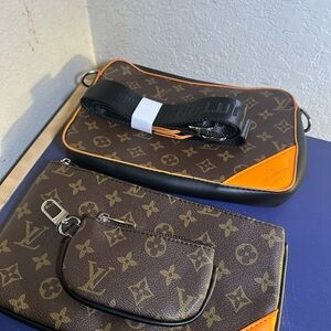 Louis Vuitton Brown and Orange Belt Bag